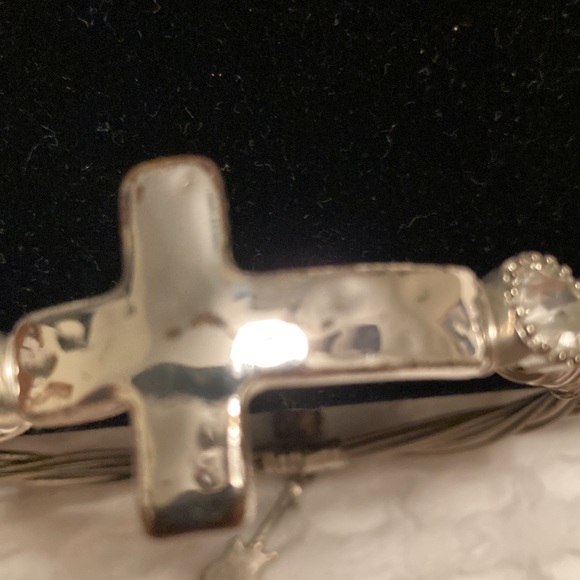 Guitar String Cross Bracelet with Guitar Charm - Picture 7 of 11